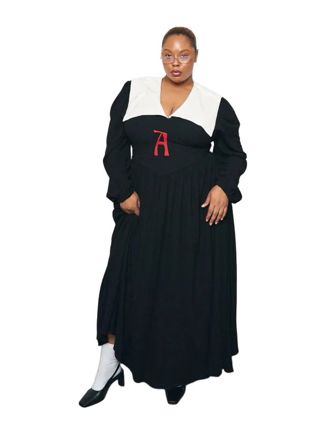 Fashion Brand Company Scarlet Letter Soft Linen Maxi Dress