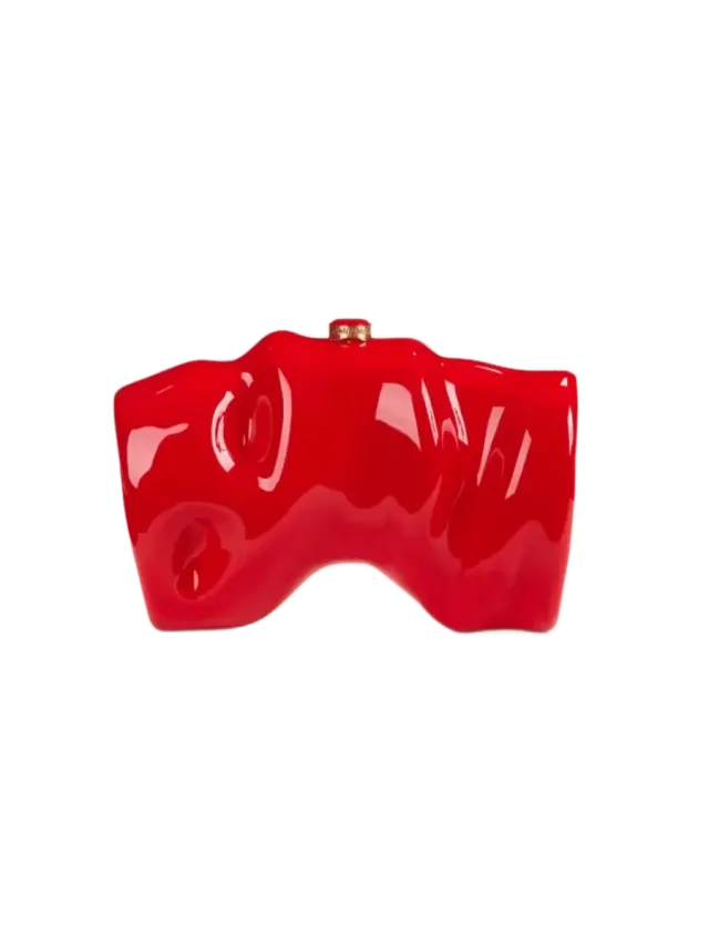 Cult Gaia SCRUNCH CLUTCH - VERMILION