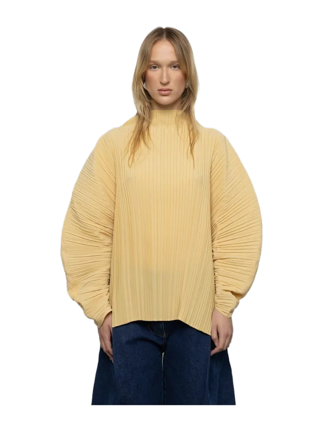 ESTHÉ Sculpted Pleated High Neck Top &bull; ESTHE