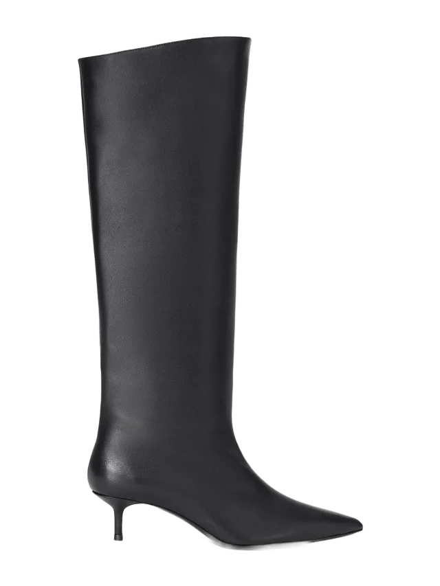 Staud SEBASTIAN KITTEN HEEL BOOT | BLACK