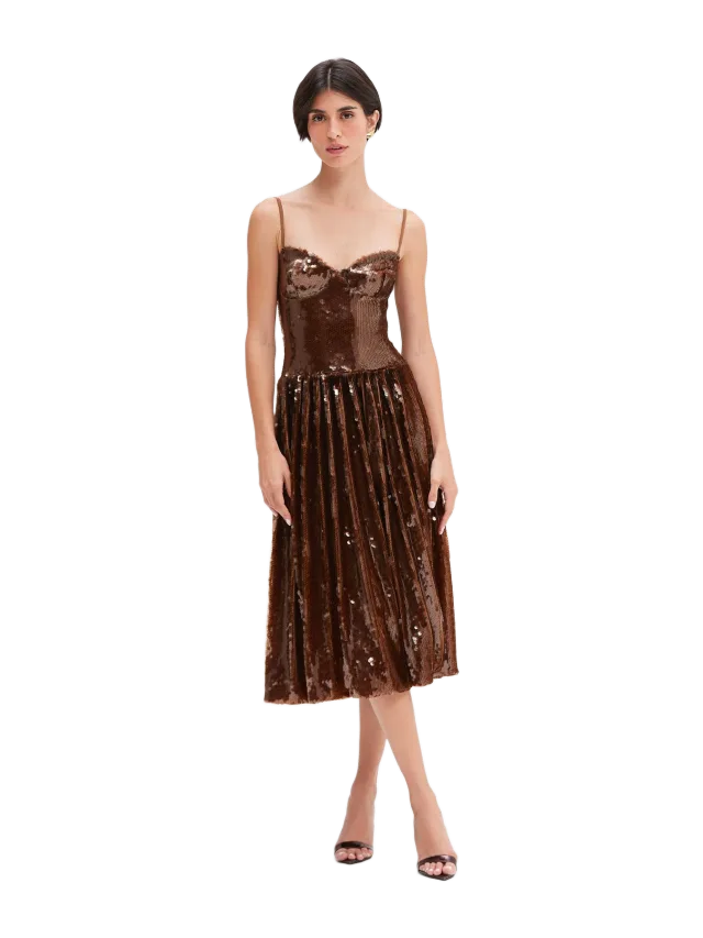 PatBO SEQUIN MIDI DRESS (RUNWAY)