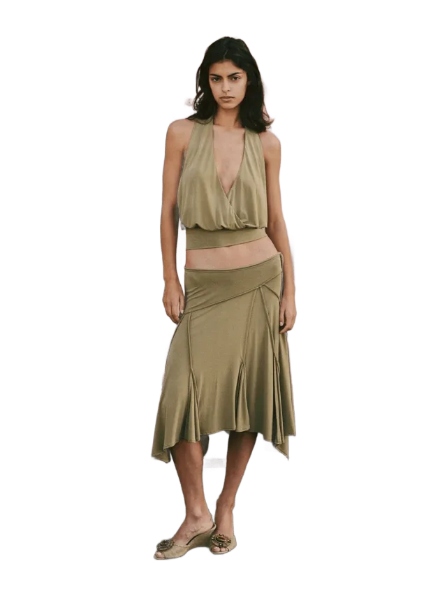 With Jéan Sharni Skirt | Olive