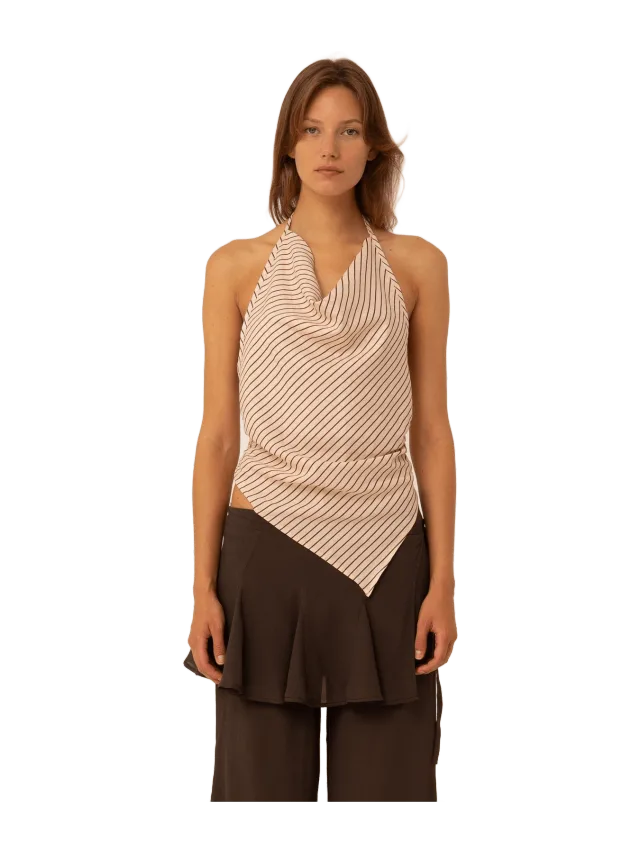 Carmen Says Sienna Striped Halter Top