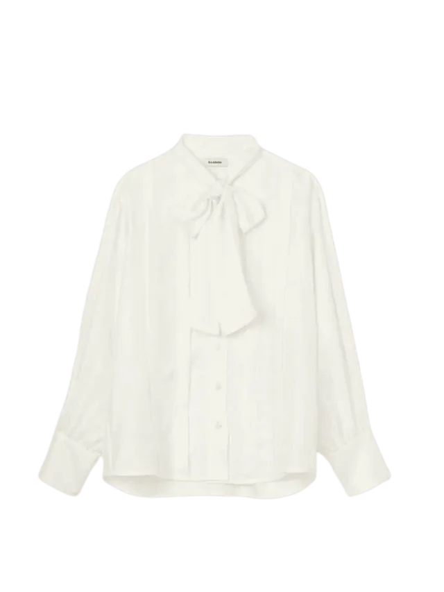 Sandro Silk Lavallière Shirt