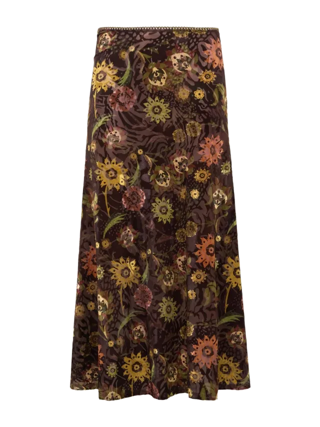 SIEDRÉS SINY - Floral printed midi skirt