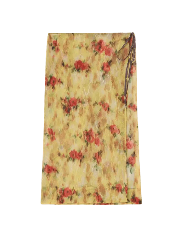 GANNI Skirt in Color-Block Patchwork