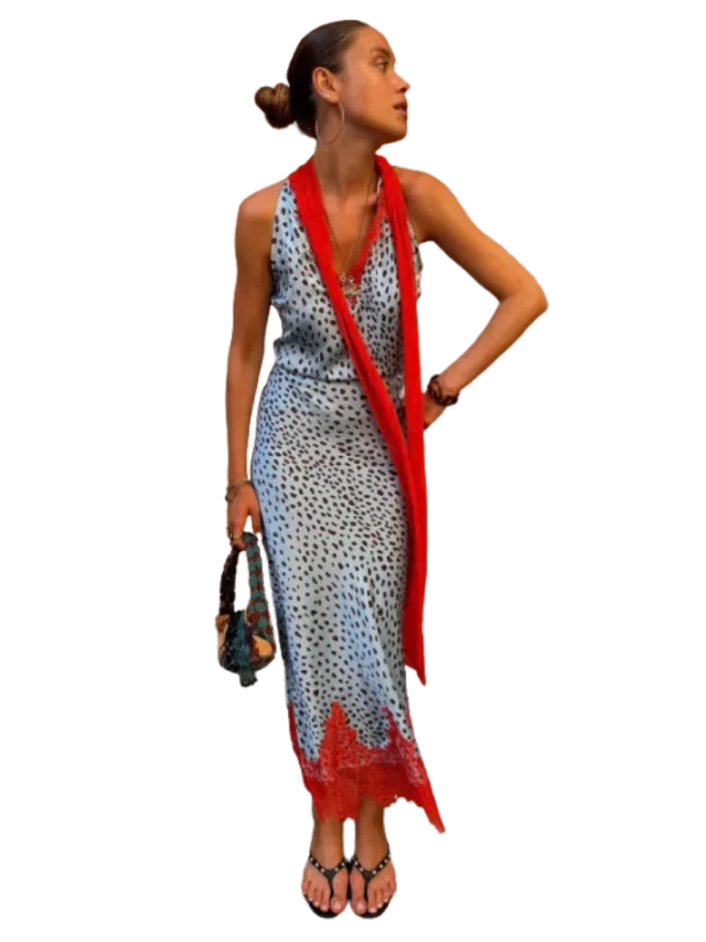 Never Fully Dressed Sky Blue Deer Lily Top