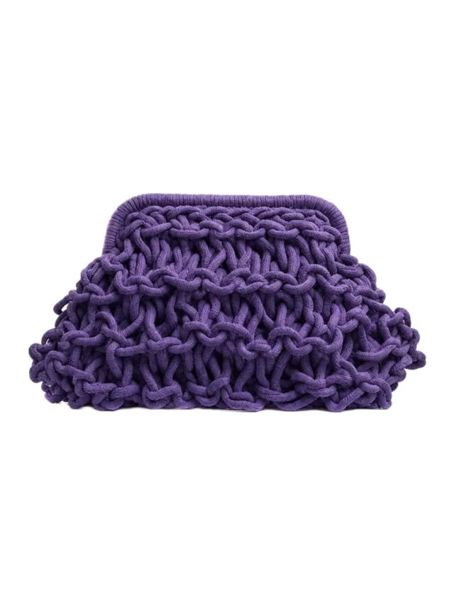 FOLKLORE THE LABEL SMALL ROPE BAG IN PLUM PURPLE