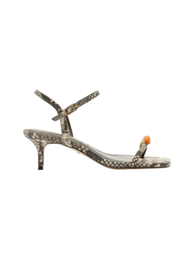 Sofia Mid Stiletto Leather Sandal