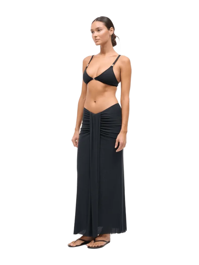 Staud SORAYA MESH SKIRT | BLACK
