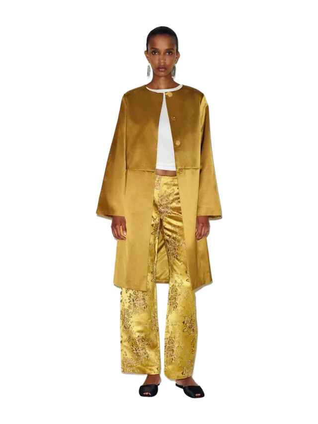 Reformation Stella Satin Coat