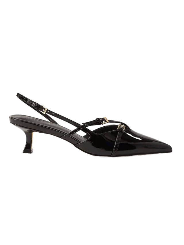 Ann Taylor Strappy Pointy Toe Patent Pump