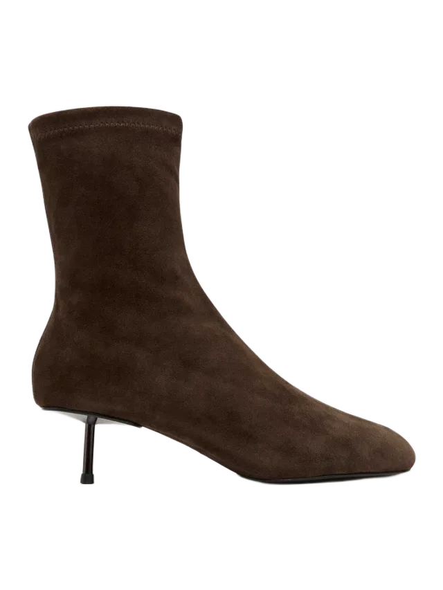 Suede Ballet Boot - Coffee