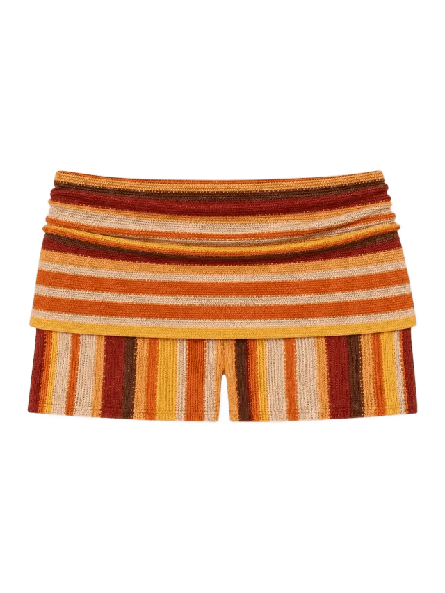 Carmen Says Sunlight Striped Knit Shorts