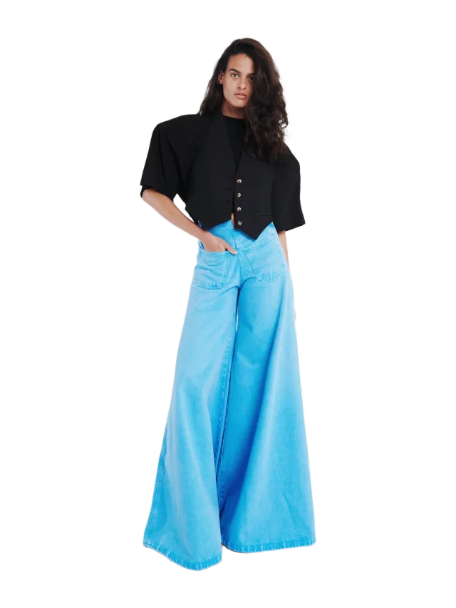 A.W.A.K.E. MODE Super Wide Leg Mirror Jeans