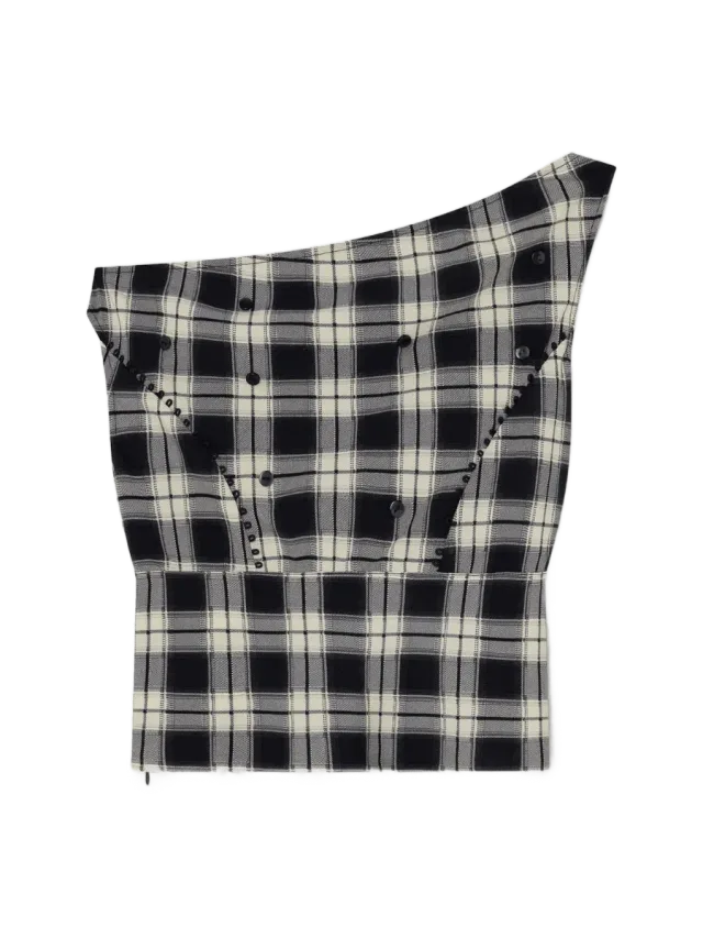 Laagam Tate Black Squared Asymmetric Top
