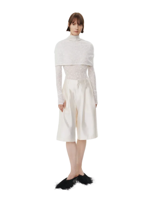 Alas Silk The Botanist’s Shorts in Starlight White