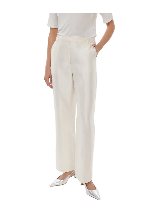 Alas Silk The Botanist’s Trousers in Starlight White
