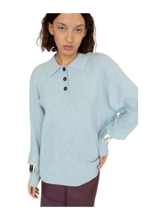 The Garment THE GARMENT, Como Cable Polo, Light Blue