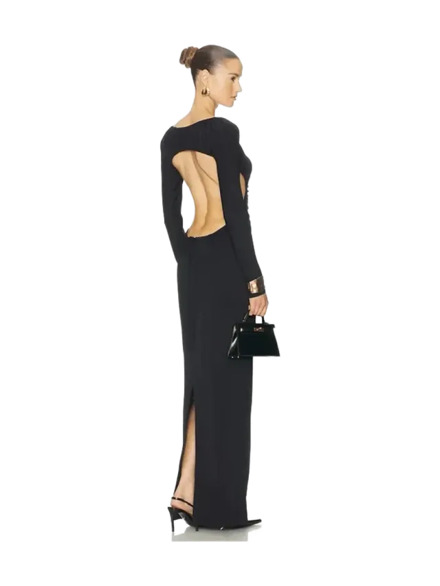 Helsa The Ruched Open Back Jersey Dress