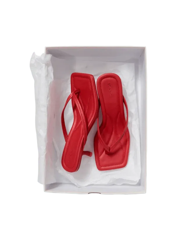 St. Agni Thong Detail Heel - Rosso