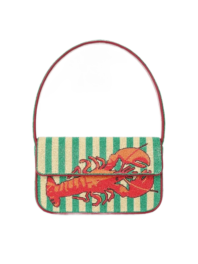 Staud TOMMY BEADED BAG | SUMMER LOBSTER
