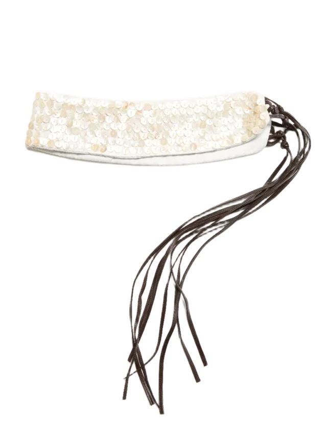 Chan Luu Ultra Wide Waist Belt Shell Button