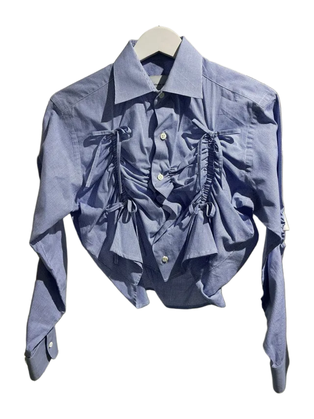 estudio 1999 Valentines azul con cuadros blancos - S