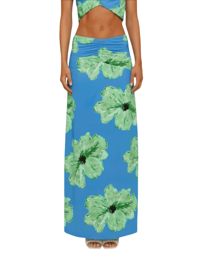 The Wolf Gang Veda Maxi Skirt - Cornflower
