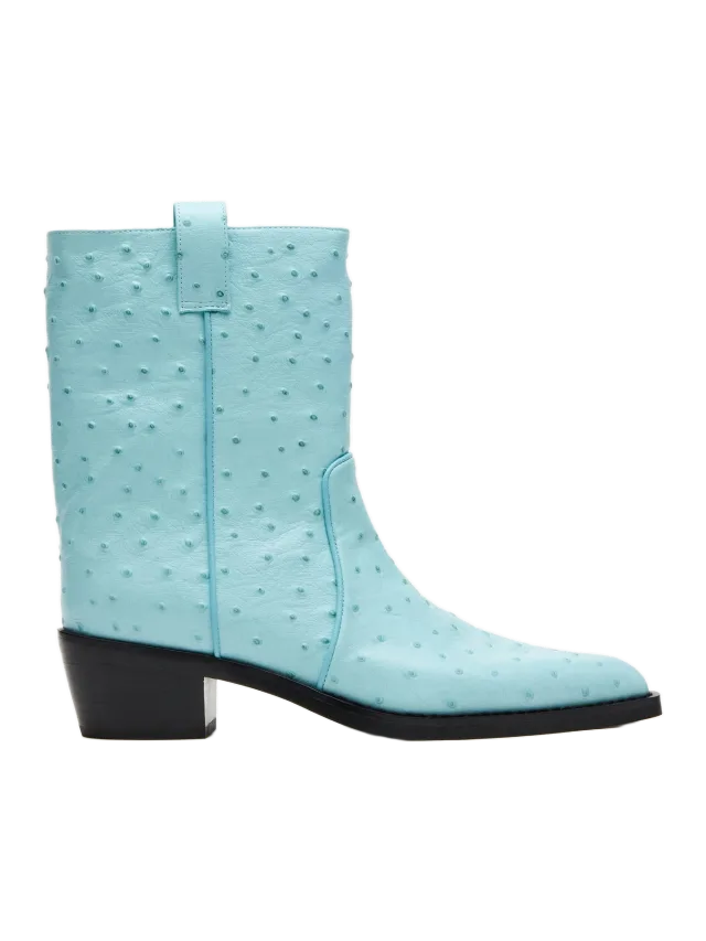 Steve Madden VINNY OSTRICH TURQUOISE LEATHER