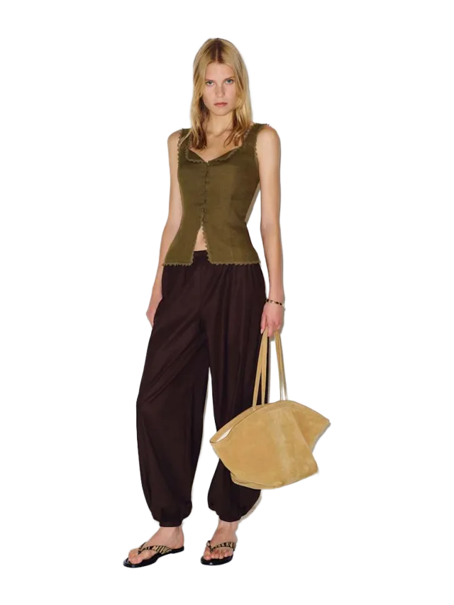 Reformation Viola Linen Top
