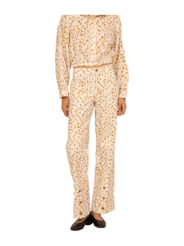 Carmen Says White Deer Print Denim Jeans
