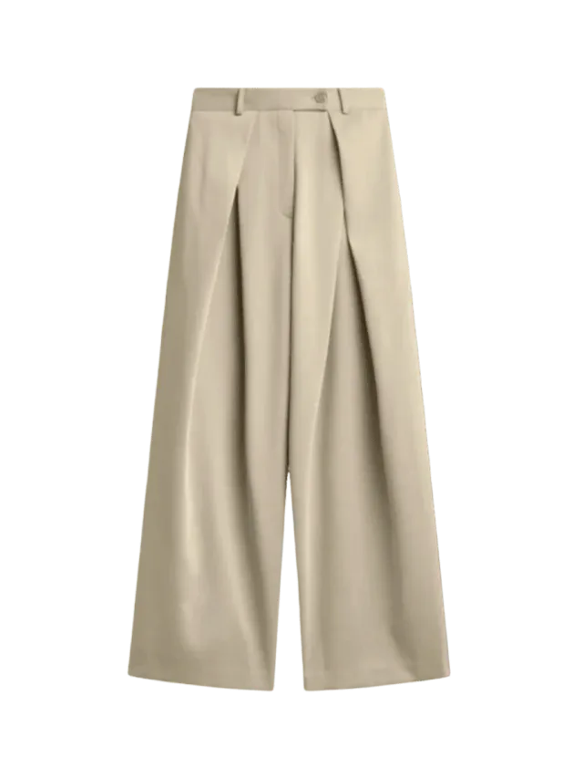 Simonett Wide Leg Reverse Pleat Trousers
