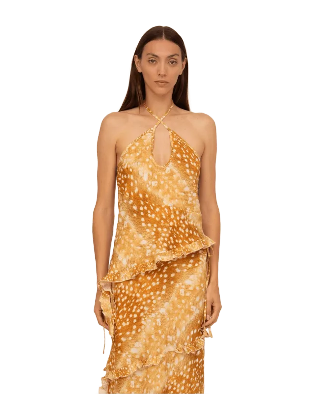 Carmen Says Wild Ecstasy Animal Print Top
