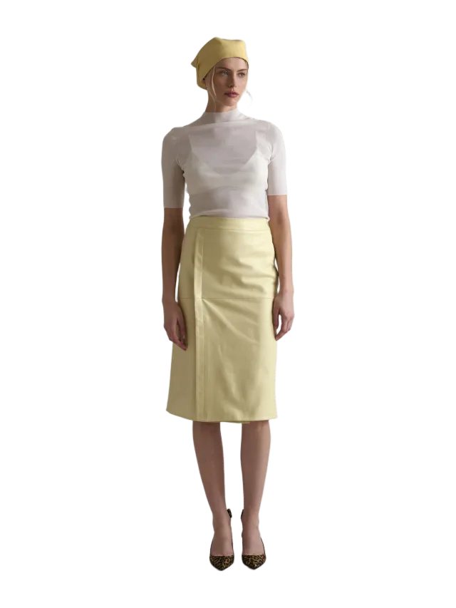 Centre Piece Willow Leather Skirt