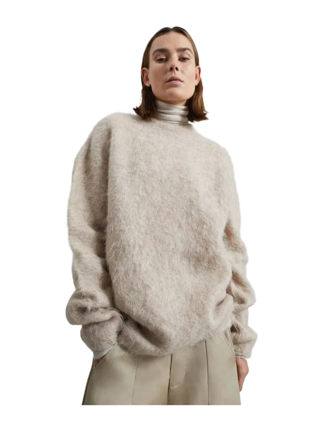 The Frankie Shop Willy Alpaca Knit Sweater - Beige