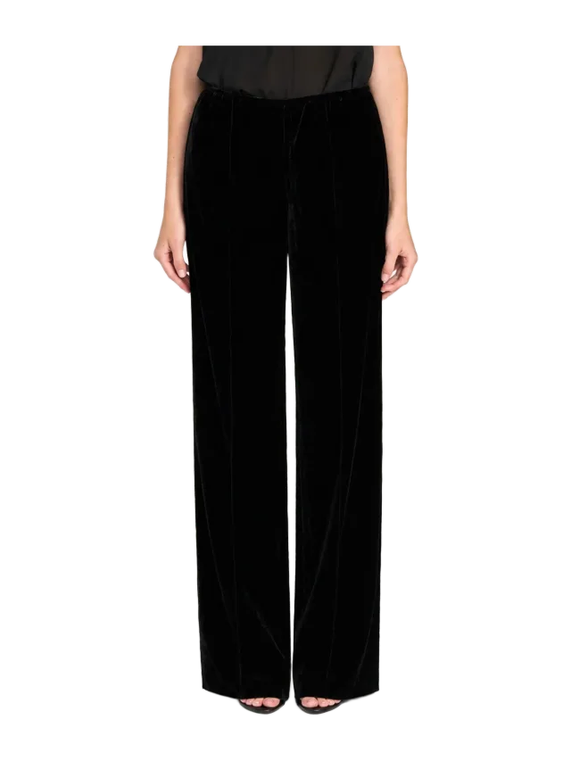 WAYF Lola Rose Wide Leg Velvet Pants