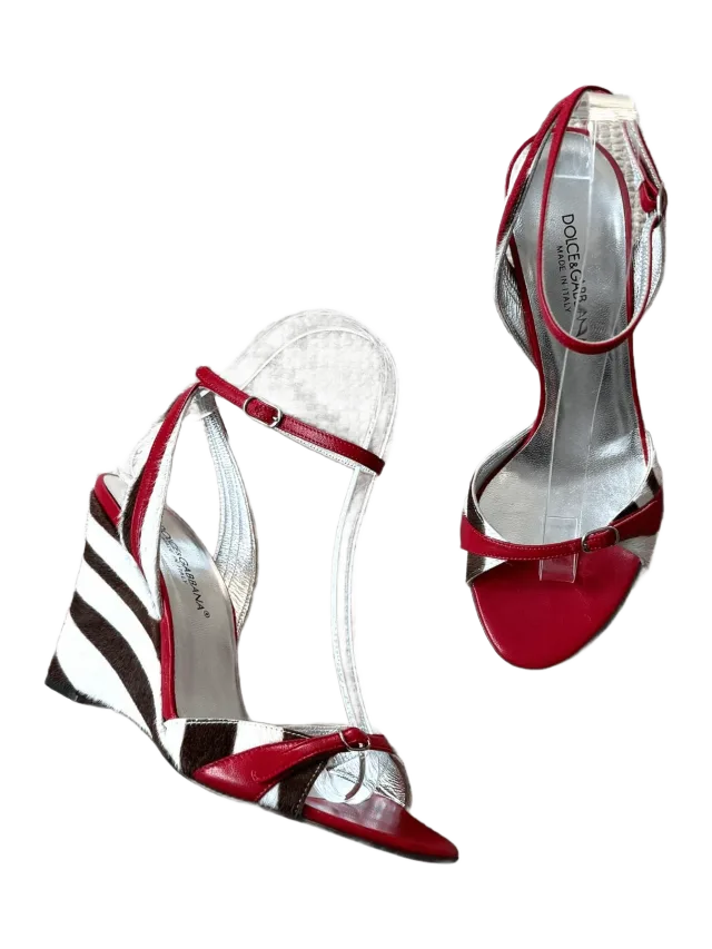 Dolce & Gabbana Y2K Pony Hair Zebra Wedges