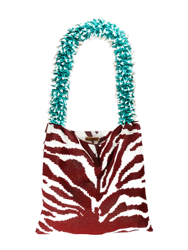 Sac de Soul Zebra Brown and Turquoise Bag