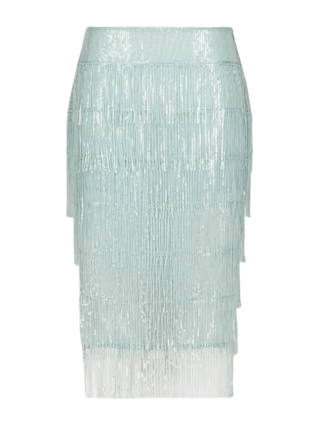 Saemdi ZO SEQUIN FRINGE SKIRT