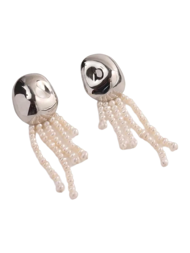 Lelet NY Zoe Freshwater Pearl Fringe Earrings