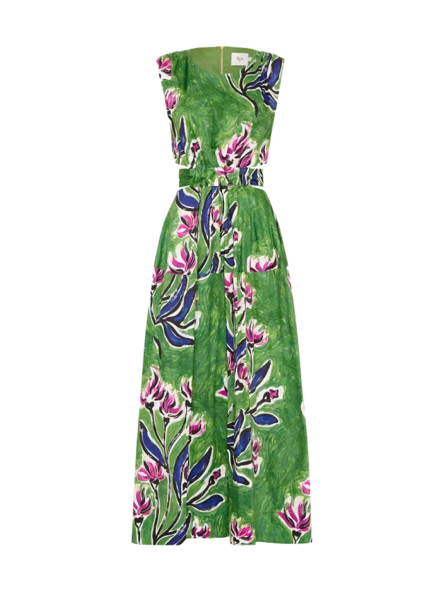 Aje Zorina Tie Midi Dress