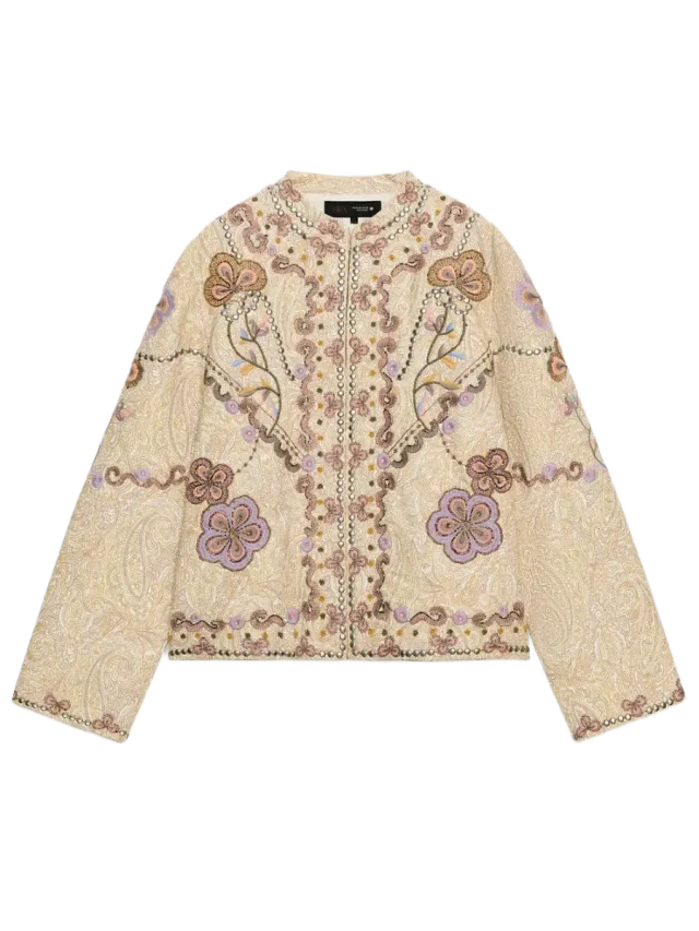 Zara ZW COLLECTION EMBROIDERED JACKET