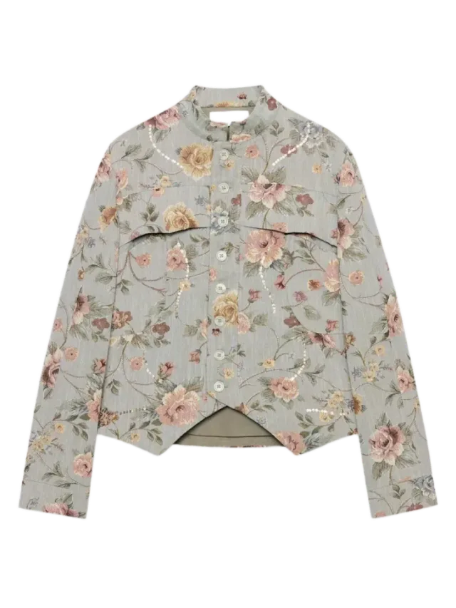 Zara ZW COLLECTION JACQUARD BLAZER