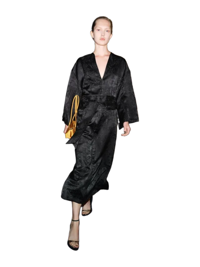 Zara ZW COLLECTION JACQUARD CUMMERBUND DRESS