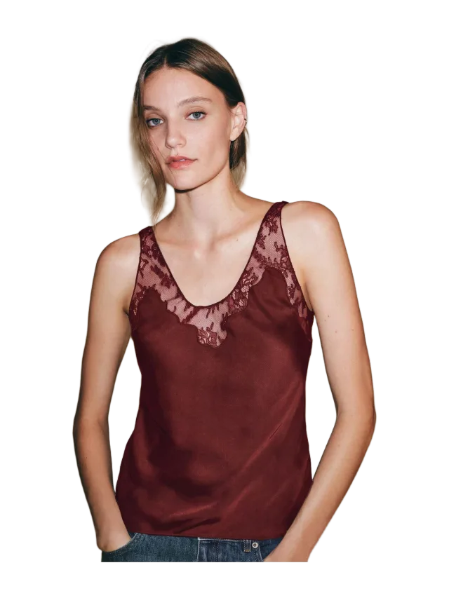 Zara ZW COLLECTION LACE CAMISOLE TOP