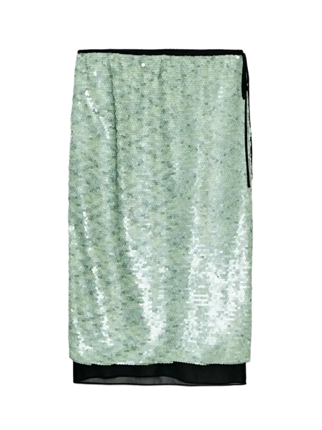 Zara ZW Collection Sequined Skirt