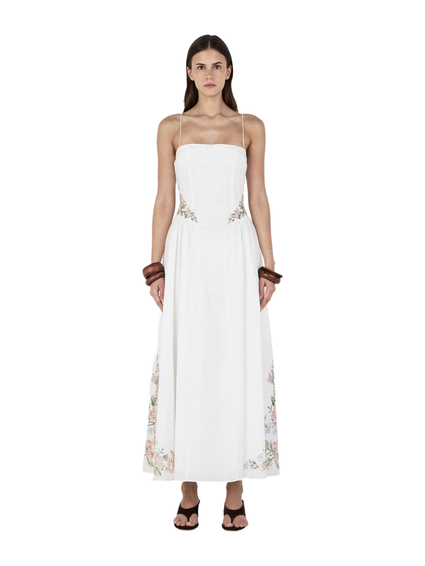 Hansen & Gretel Aisha Maxi Dress Ditsy Cross Stitch