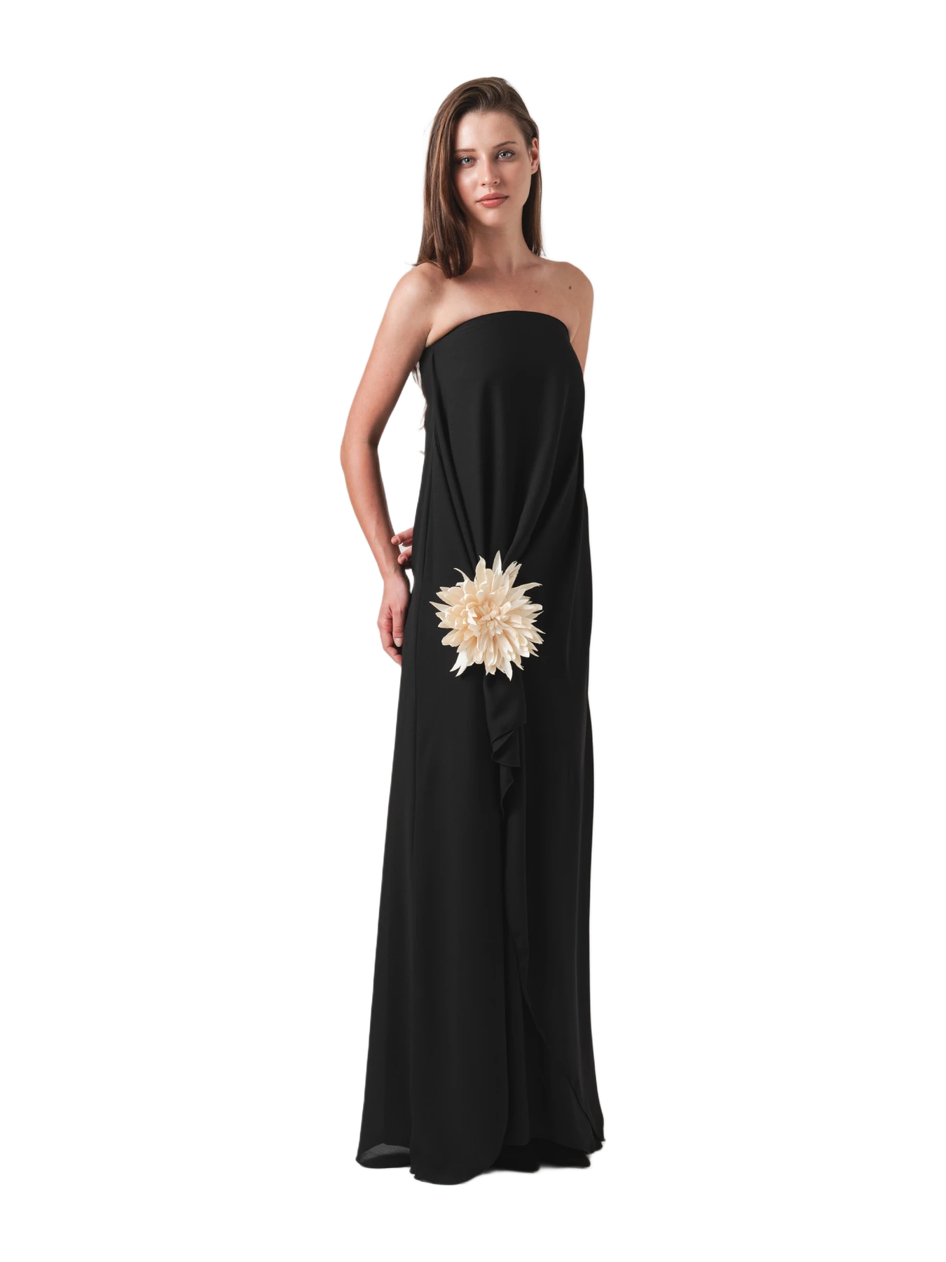 Seam Amalia Maxi Dress - Black & Cream