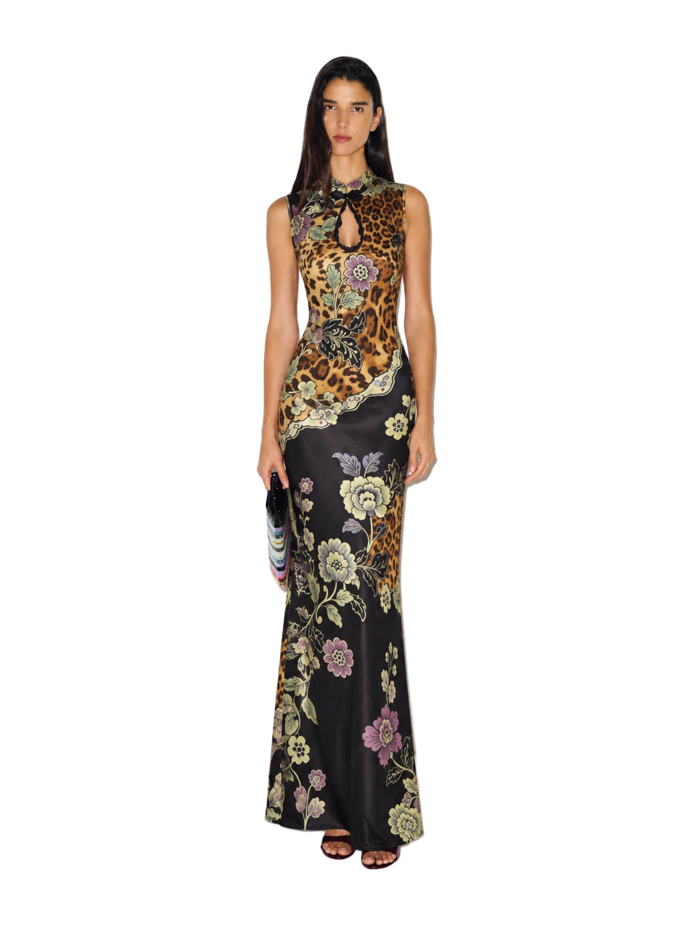 Curated Row Amara Floral Leopard Maxi Dress